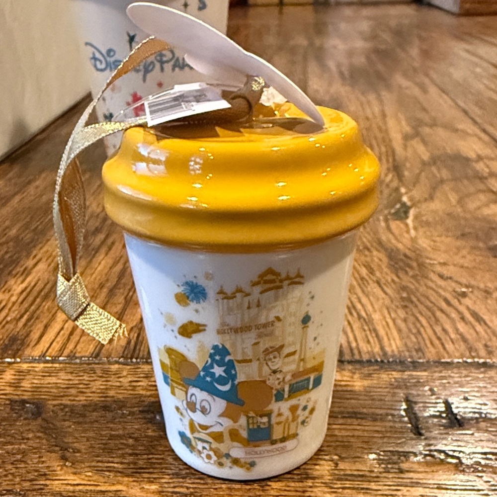 NEW Disney Parks Hollywood Studios 50th Anniversary STARBUCKS CUP Ornaments RARE